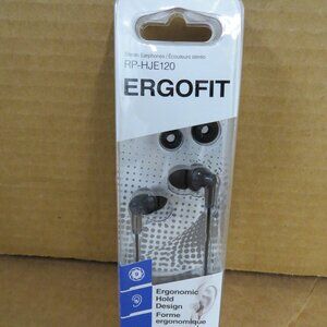 Panasonic Ergofit Black Wired In-Ear Stereo Earbud Headphones RP-HJE120 SEALED